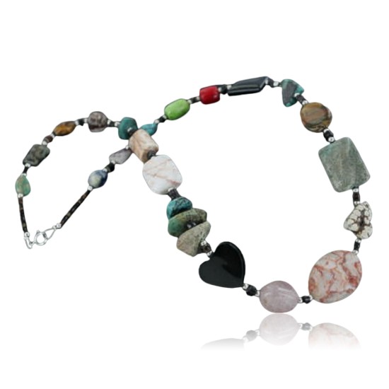 Certified Authentic Navajo .925 Sterling Silver Turquoise Multicolor Native American Necklace 390671249966