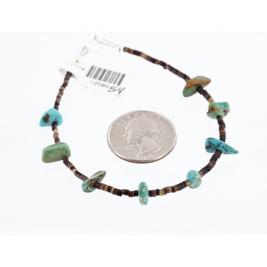 Certified Authentic Navajo .925 Sterling Silver Turquoise Native American Bracelet 371008776756