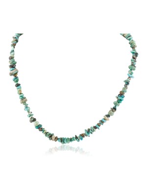 Certified Authentic Navajo .925 Sterling Silver Turquoise Native American Necklace 15851-380