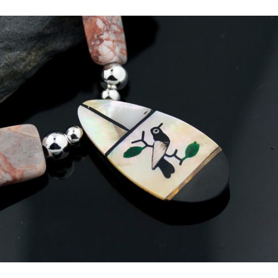Certified Authentic Navajo .925 Sterling Silver Turquoise Native American Necklace 370874497904