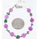 Certified Authentic Navajo .925 Sterling Silver Turquoise PURPLE AGATE Native American Bracelet 371017189228