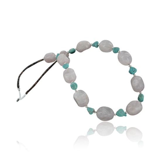 Certified Authentic Navajo .925 Sterling Silver Turquoise Quartz Native American Necklace 390660260272
