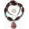 Navajo .925 Sterling Silver Turquoise RED TIGERS EYE Native American Necklace 750121-4 Navajo .925 Sterling Silver Turquoise RED TIGERS EYE Native American Necklace 750121-4