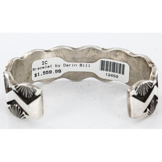 Certified Authentic Navajo .925 Sterling Silver Turquoise Signed and Darin BILL Native American Bracelet 371044720638 Certified Authentic Navajo .925 Sterling Silver Turquoise Signed and Darin BILL Native American Bracelet 371044720638