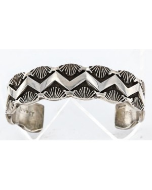 Certified Authentic Navajo .925 Sterling Silver Turquoise Signed and Darin BILL Native American Bracelet 371044720638