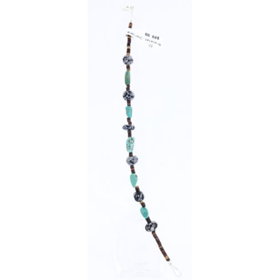 Certified Authentic Navajo .925 Sterling Silver Turquoise SNOWFLAKE Native American Bracelet 371017019493