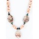 Certified Authentic Navajo .925 Sterling Silver Turquoise Spiny Oyster Jasper Native American Large Necklace 750117-1