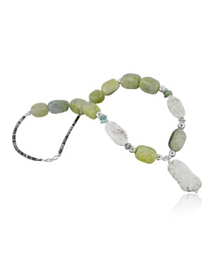 Certified Authentic Navajo .925 Sterling Silver White Howlite Agate Native American Necklace 370957086450