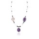 Certified Authentic Navajo .925 Sterling Silver White Howlite Amethyst Native American Necklace 371044635481