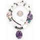 Certified Authentic Navajo .925 Sterling Silver White Howlite Amethyst Native American Necklace 371044635481