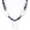 Navajo .925 Sterling Silver White Howlite and Lapis Native American Necklace 371062170535
