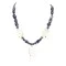 Navajo .925 Sterling Silver White Howlite and Lapis Native American Necklace 371062170535