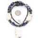 Certified Authentic Navajo .925 Sterling Silver White Howlite and Lapis Native American Necklace 371062170535