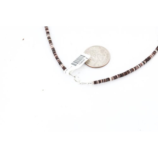 Certified Authentic Navajo .925 Sterling Silver White Howlite and Lapis Native American Necklace 371062170535