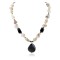 Certified Authentic Navajo .925 Sterling Silver White Howlite Black Onyx Hematite Native American Necklace 15844-4