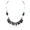 Certified Authentic Navajo .925 Sterling Silver White Howlite Black Onyx Hematite Native American Necklace 16091-5