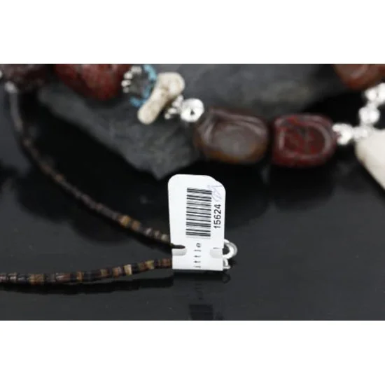 Navajo .925 Sterling Silver White Howlite Jasper Native American Necklace 390741118548 Navajo .925 Sterling Silver White Howlite Jasper Native American Necklace 390741118548