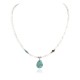 Certified Authentic Navajo .925 Sterling Silver White Howlite Native American Necklace 25232-2