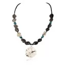 Navajo .925 Sterling Silver White Howlite Quartz Native American Necklace 370992910875