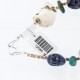 Certified Authentic Navajo .925 Sterling Silver White Howlite Turquoise Lapis Native American Bracelet 390760766394