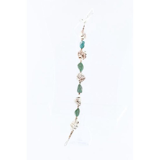 Certified Authentic Navajo .925 Sterling Silver White Howlite Turquoise Native American Bracelet 390769058673