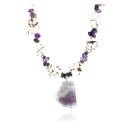 Certified Authentic Navajo .925 Sterling Silver WHITE Turquoise AMETHYST Native American Necklace 371011866063