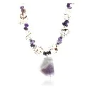 Navajo .925 Sterling Silver WHITE Turquoise AMETHYST Native American Necklace 371011866063