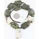Certified Authentic Navajo .925 Sterling Silver WHITE Turquoise Turquoise Jasper 01 Native American Necklace 390797943089
