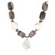 Certified Authentic Navajo .925 Sterling Silver WHITE Turquoise Turquoise Jasper Native American Necklace 15860-2