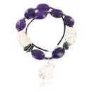 Navajo .925 Sterling Silver Turquoise and Purple Agate Necklace 15860-4