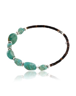 Certified Authentic Navajo and Turquoise Native American WRAP Bracelet 371053390629