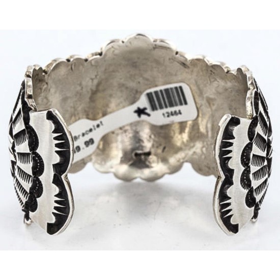 Certified Authentic Navajo Carved .925 Sterling Silver Signed MT Native American Bracelet 371045853504