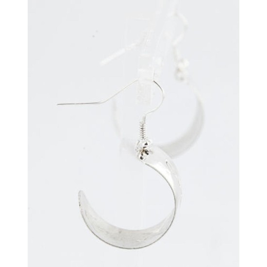 Certified Authentic Navajo CARVED .925 Sterling Silver Sterling Silver Hoop Native American Earrings 371052259515