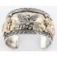 Certified Authentic Navajo Carved EAGLE .925 Sterling Silver and 12kt Gold Filled Native American Bracelet 390822304755 Certified Authentic Navajo Carved EAGLE .925 Sterling Silver and 12kt Gold Filled Native American Bracelet 390822304755