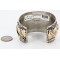 Certified Authentic Navajo Carved EAGLE .925 Sterling Silver and 12kt Gold Filled Native American Bracelet 390822304755