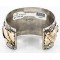 Certified Authentic Navajo Carved EAGLE .925 Sterling Silver and 12kt Gold Filled Native American Bracelet 390822304755
