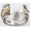 Certified Authentic Navajo Carved EAGLE .925 Sterling Silver and 12kt Gold Filled Native American Bracelet 390822304755