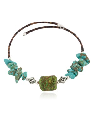 Certified Authentic Navajo Gaspeite Heishi Native American Adjustable Wrap Bracelet 13151-54