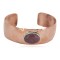 Navajo Hammered Charoite Copper Bracelet 13142-3