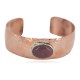 Certified Authentic Navajo Hammered Handmade Navajo Natural Charoite Native American Pure Copper Bracelet 13142-3