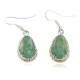 Certified Authentic Navajo Handmade .925 Sterling Silver Natural Turquoise Native American Dangle Earrings 97006-4