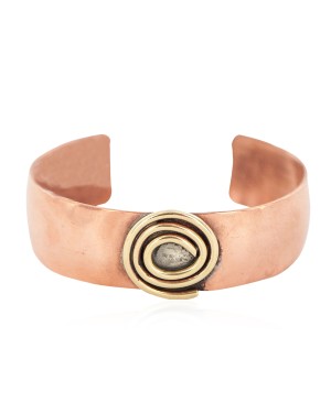 Certified Authentic Navajo Handmade Brass Native American Pure Copper Bracelet 13111-3