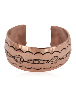 Certified Authentic Navajo Handmade Native American Pure Copper Bracelet 13125-1