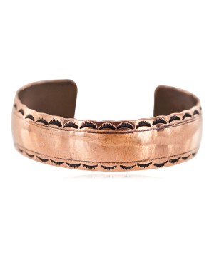 Certified Authentic Navajo Handmade Native American Pure Copper Bracelet 92007-1