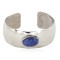 Certified Authentic Navajo Handmade Natural Lapis Native American Nickel Bracelet 13124-2