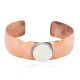 Certified Authentic Navajo Handmade Natural Mother of Pearl Native American Pure Copper Bracelet 13123-2