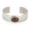 Certified Authentic Navajo Handmade Natural Red Jasper Native American Nickel Bracelet 13124-1