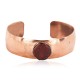 Certified Authentic Navajo Handmade Natural Red Jasper Native American Pure Copper Bracelet 13111-4