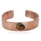 Certified Authentic Navajo Handmade Natural Tigers Eye Native American Pure Copper Bracelet 24494-1