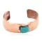 Navajo Handmade Natural Turquoise Native American Pure Copper Bracelet 13111-2